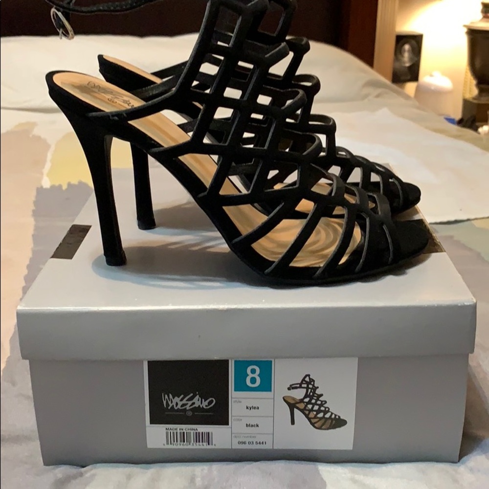 Black strapped sandals